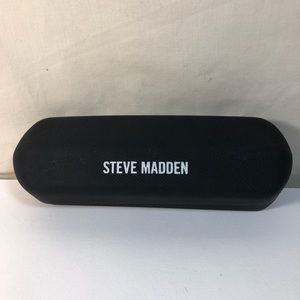 Steve Madden Glasses case black w/ white lettering